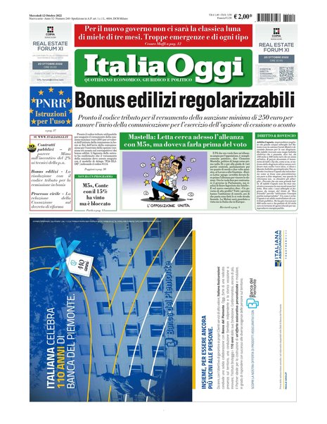 Italia oggi : quotidiano di economia finanza e politica